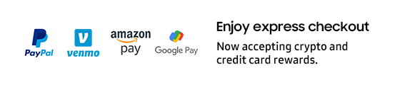 PayPal venmo amazon pay Google Pay Enjoy express checkout  Now accepting crypto and credit card rewards.