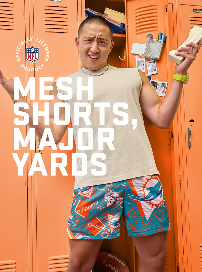 MESH SHORTS, MAJOR YARDS.