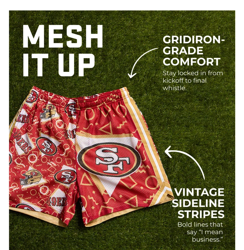 NFL Mesh Short: The 49ers Game Day Fit