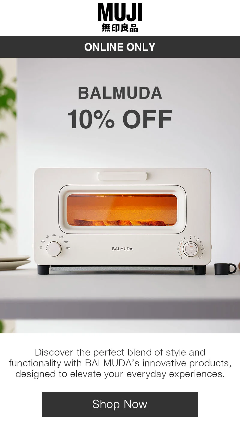 Shop 10% Off Balmuda Online Only!