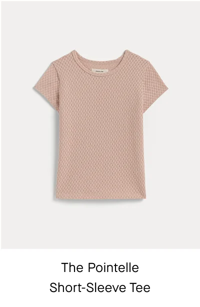 [Image]The Pointelle Short-Sleeve Tee | Rose Smoke