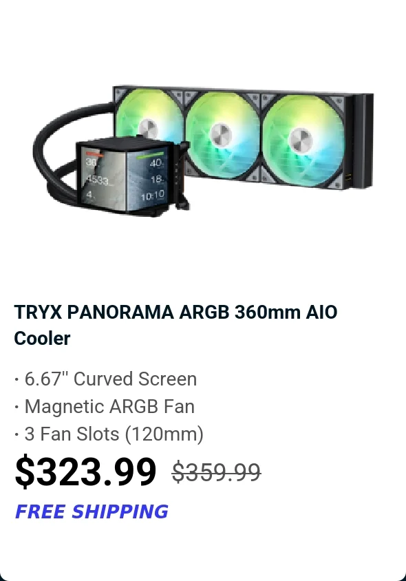 TRYX PANORAMA ARGB 360mm AIO Cooler
