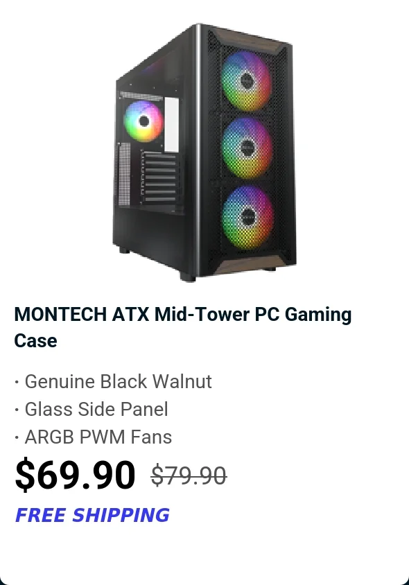 MONTECH ATX Mid-Tower PC Gaming Case