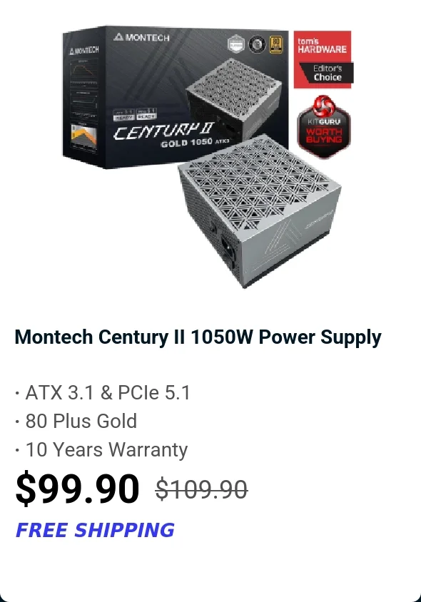 Montech Century II 1050W Power Supply