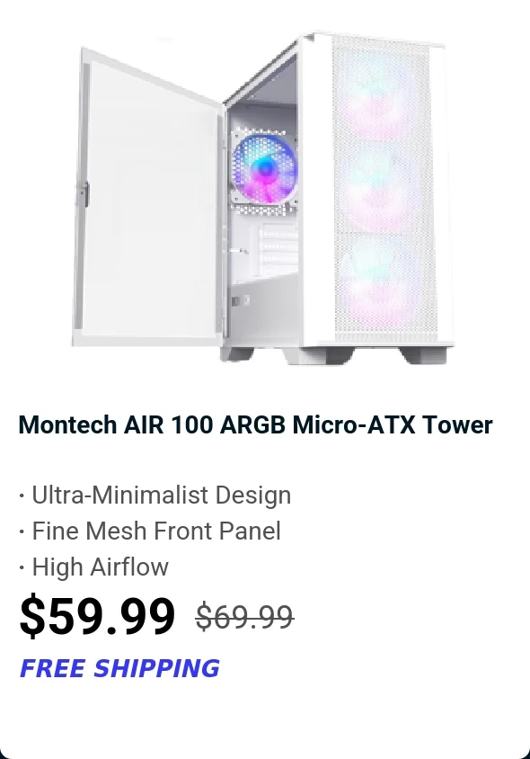 Montech AIR 100 ARGB Micro-ATX Tower
