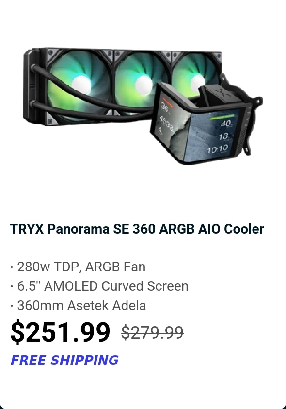 TRYX Panorama SE 360 ARGB AIO Cooler