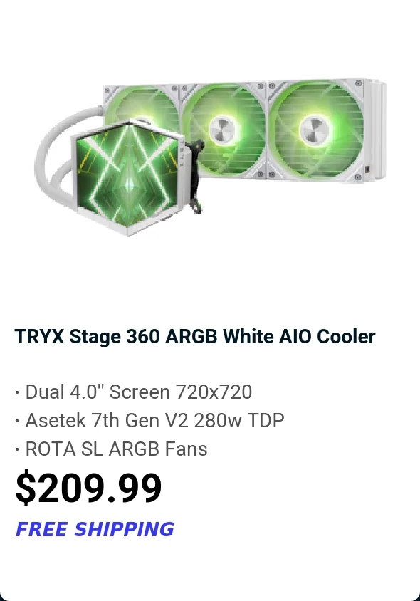 TRYX Stage 360 ARGB White AIO Cooler