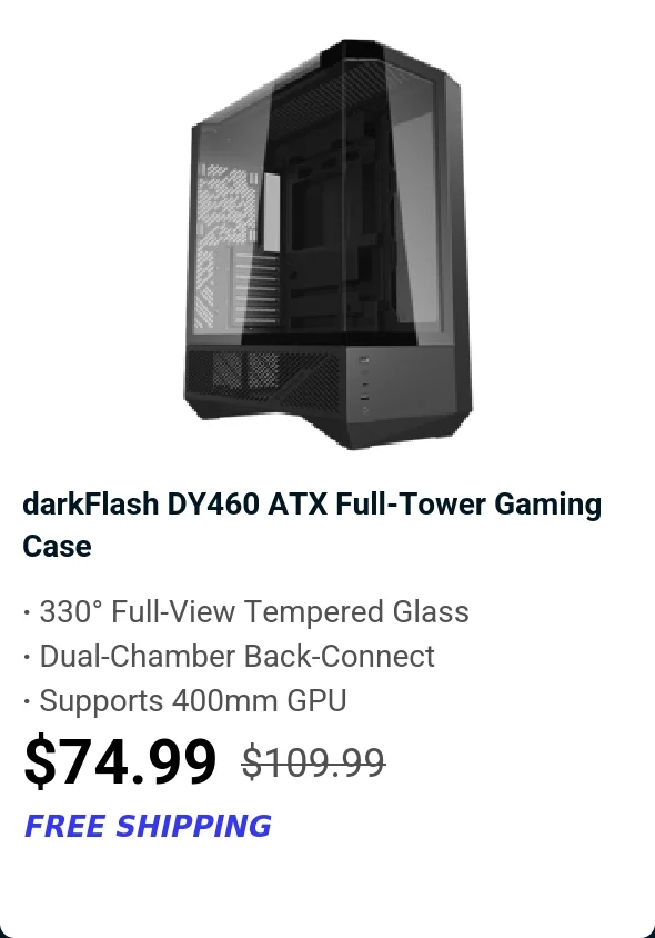 darkFlash DY460 ATX Full-Tower Gaming Case
