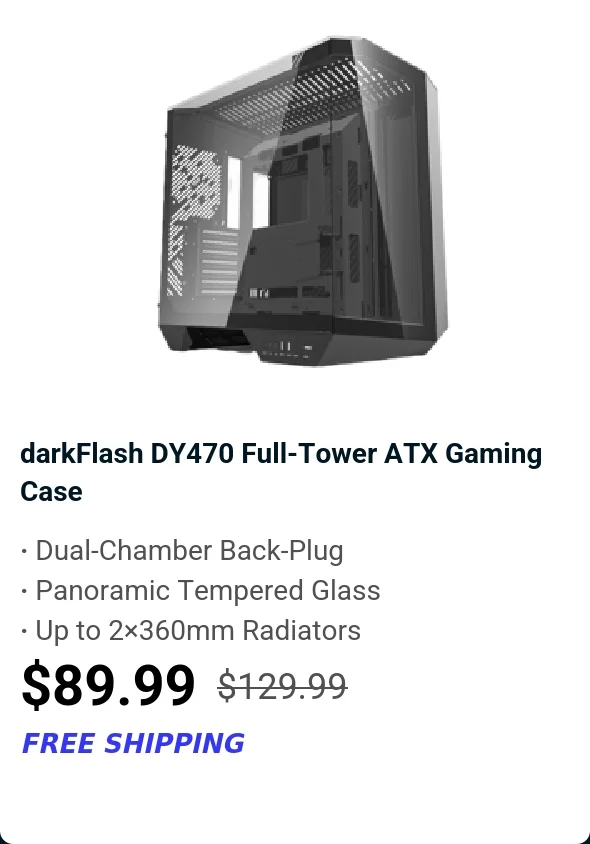 darkFlash DY470 Full-Tower ATX Gaming Case