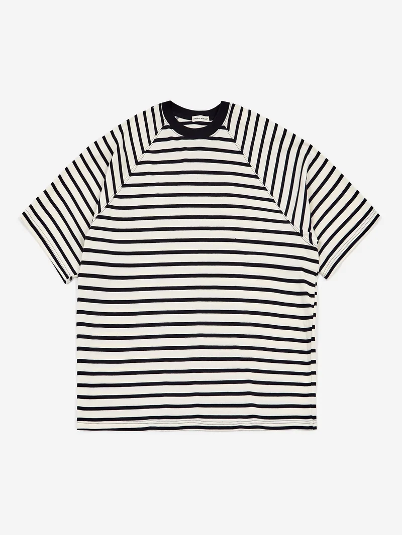 Image of Estudio Niksen Raglan Big Tee - Navy Stripes