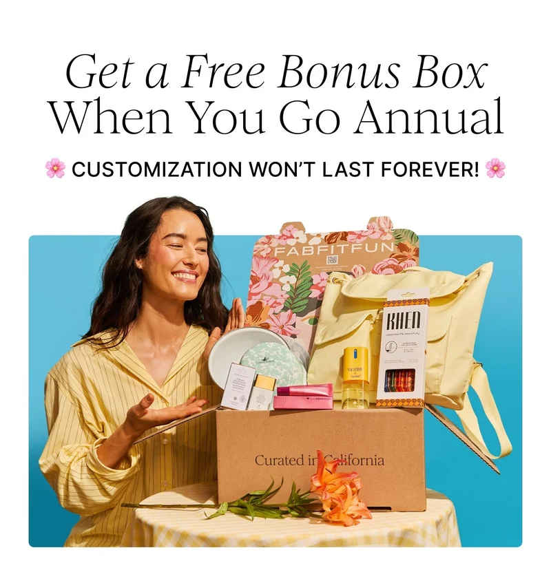 Get a Free Bonus Box When You Go Annual | CUSTOMIZATION WON'T LAST FOREVER!