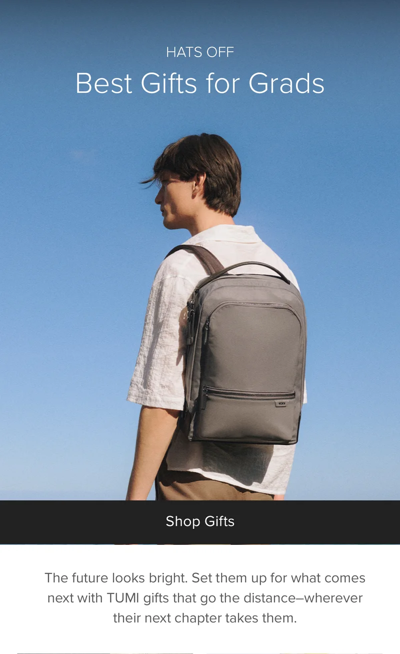 Hats Off ~ The Best Gifts For Grads: The future looks bright. Set them up for what comes next with TUMI gifts that go the distance--wherever their next chaptrer takes them.