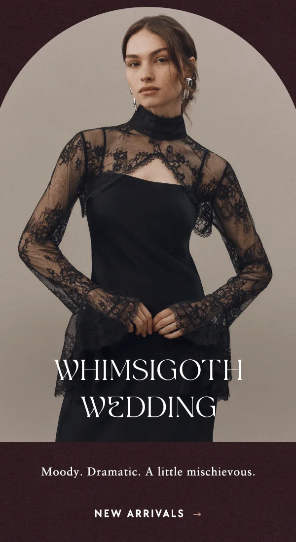 whimsgoth wedding, moody. dramatic. a little mischievous. new arrivals