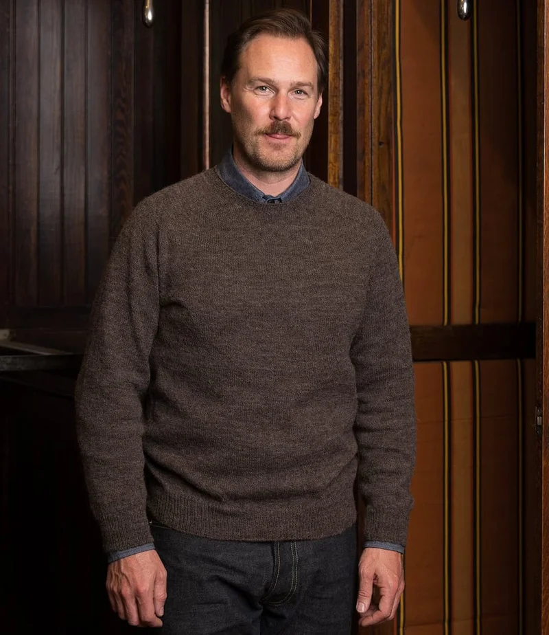 5-Gauge Shetland Sweater Gray