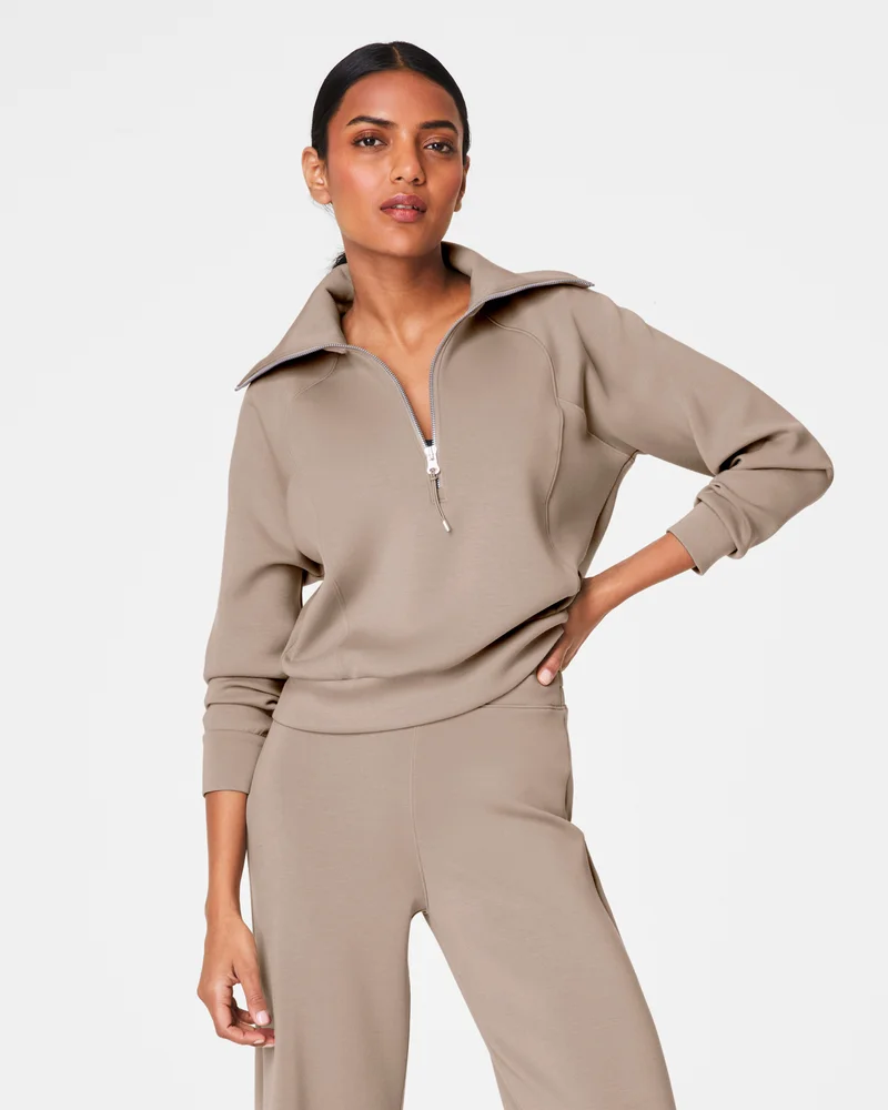 Image of Spanx Women's AirEssentials Half Zip Top