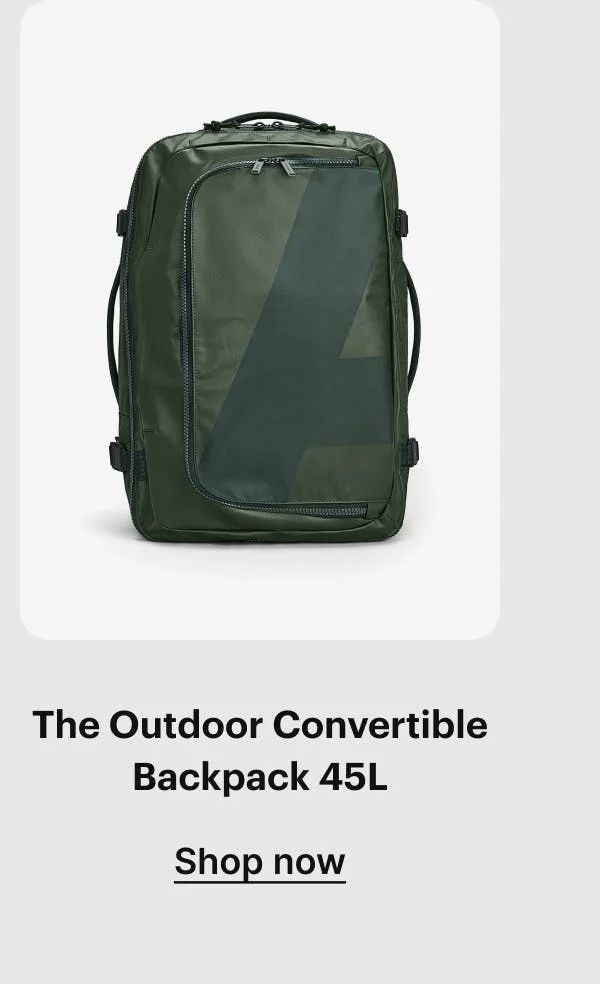 The Outdoor Convertible Backpack 45L