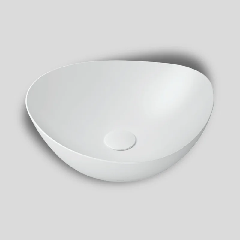 TOTO's Kiwami® Asymmetrical Vessel Lavatory in Matte White
