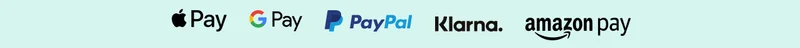 Apple Pay | Google Pay | Paypal | Klarna | Amazon Pay