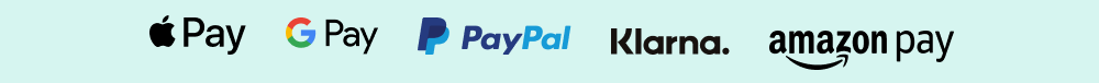 Apple Pay | Google Pay | Paypal | Klarna | Amazon Pay
