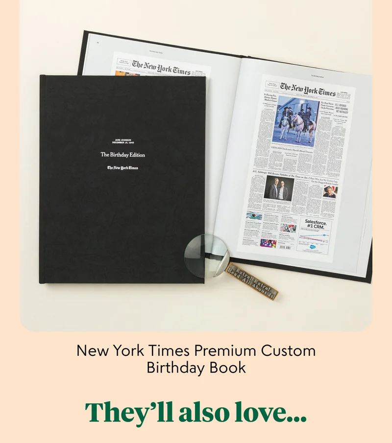 New York Times Premium Custom Birthday Book