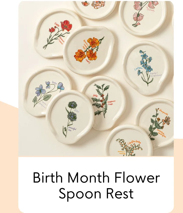 Birth Month Flower Spoon Rest