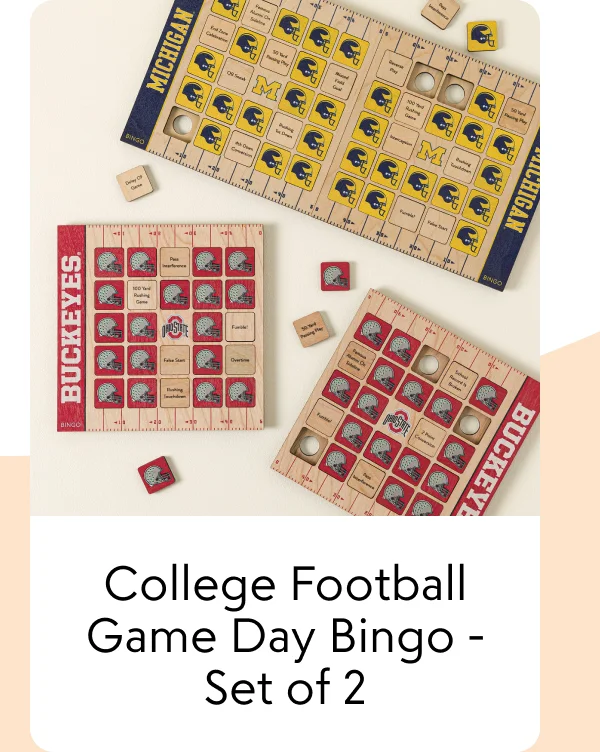 College Football Game Day Bingo - Set of 2