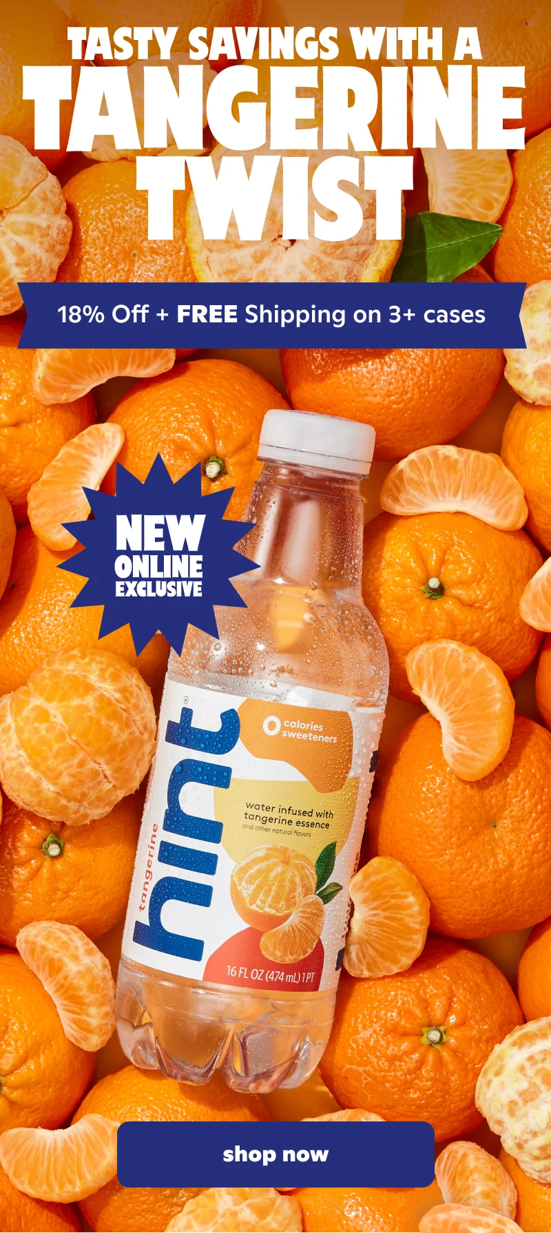 Tasty Savings with a Tangerine Twist: 18% Off + FREE shipping on 3+ cases