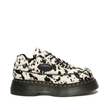 Buzz 5-Eye Dalmatian Hair On Leather Shoes