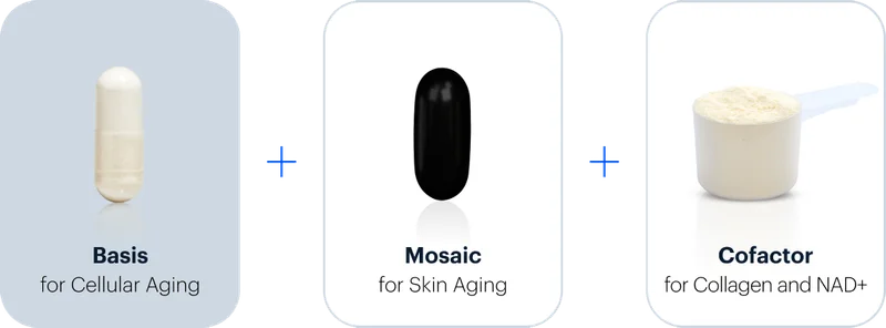 Basis for Cellular Aging + Mosaic for Skin Aging | Cofactor for Collagen and NAD+