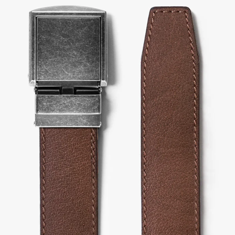 Image of Wide Brown Full Grain Leather Belt