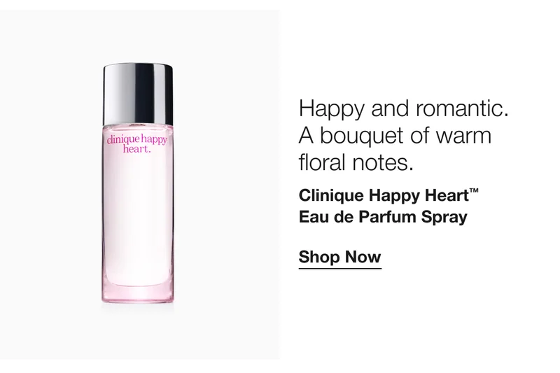 Happy and romantic. | A bouquet of warm floral notes. | Clinique Happy Heart™ Eau de Parfum Spray | Shop Now