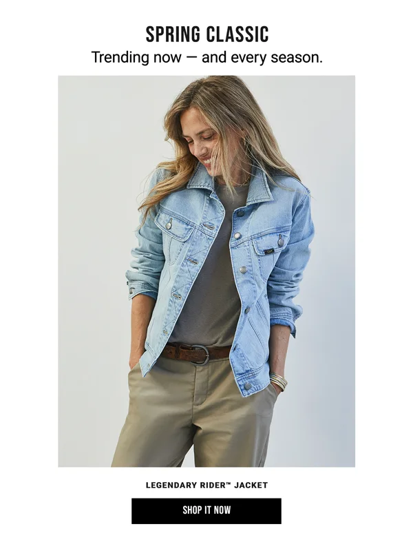 Spring Classic. Trending now - and every season. Legendary Rider Jacket. Shop It Now