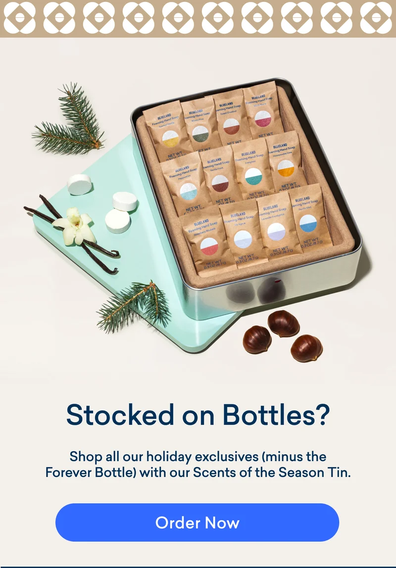 Stocked on bottles? Shop Scents of the Season tin