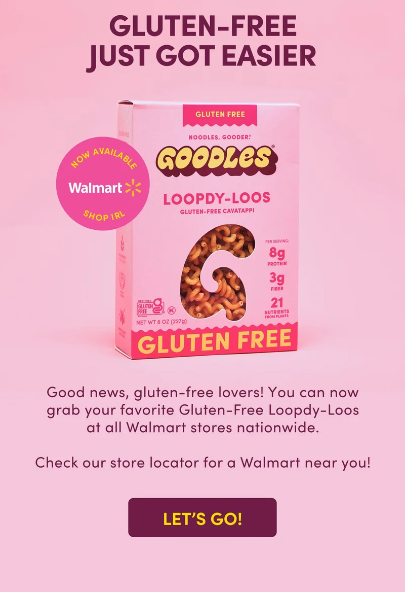 Gluten-Free Just Got Easier | Good news, gluten-free lovers! You can now grab your favorite Gluten-Free Loopdy-Loos at all Walmart stores nationwide.  Check our store locator for a Walmart near you!