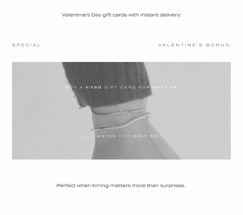 Valentine's pricing ends soon.