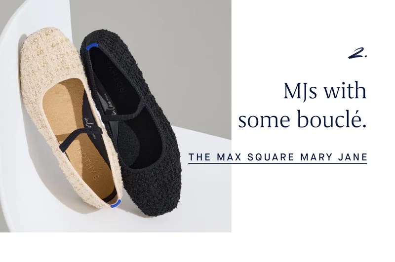 2. MJs with some bouclé. THE MAX SQUARE MARY JANE
