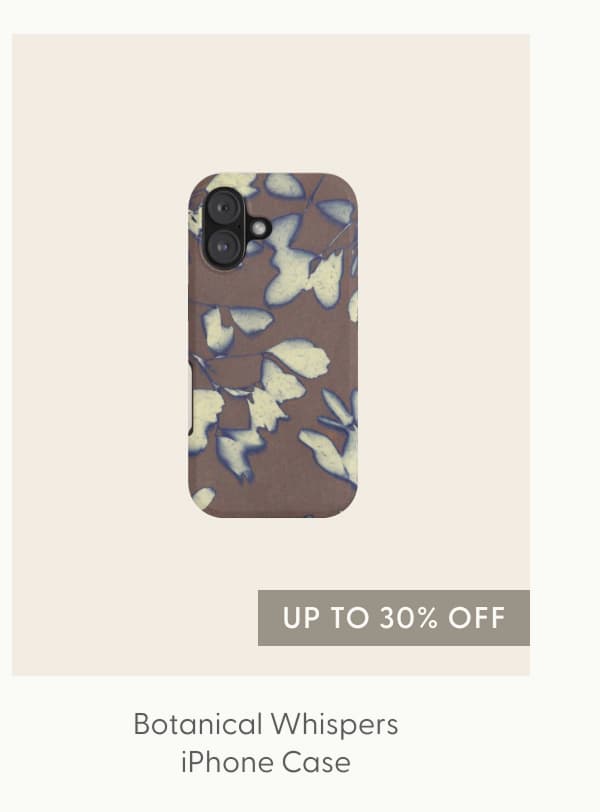 Botanical Whispers / Brown & Blue iPhone Case