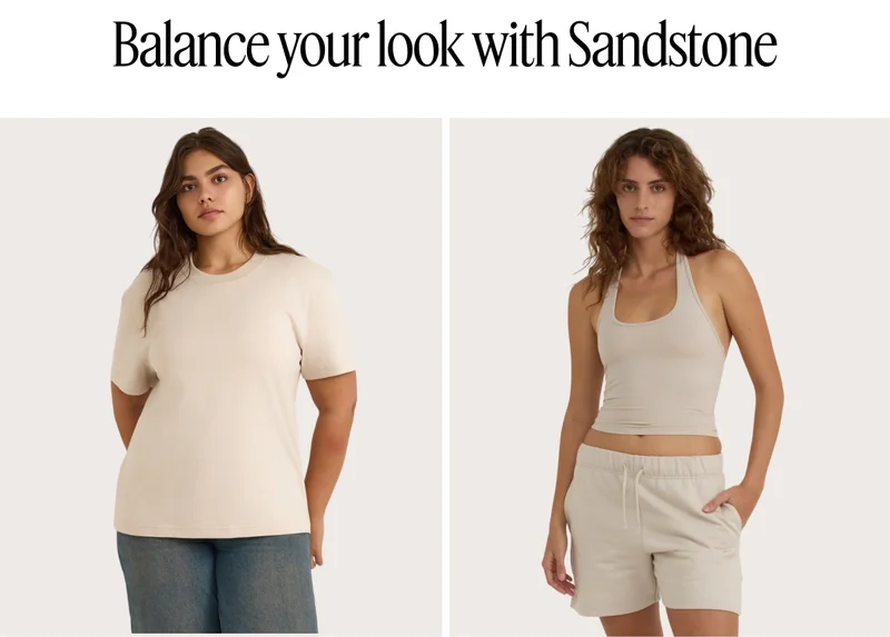 Balance your look with Sandstone