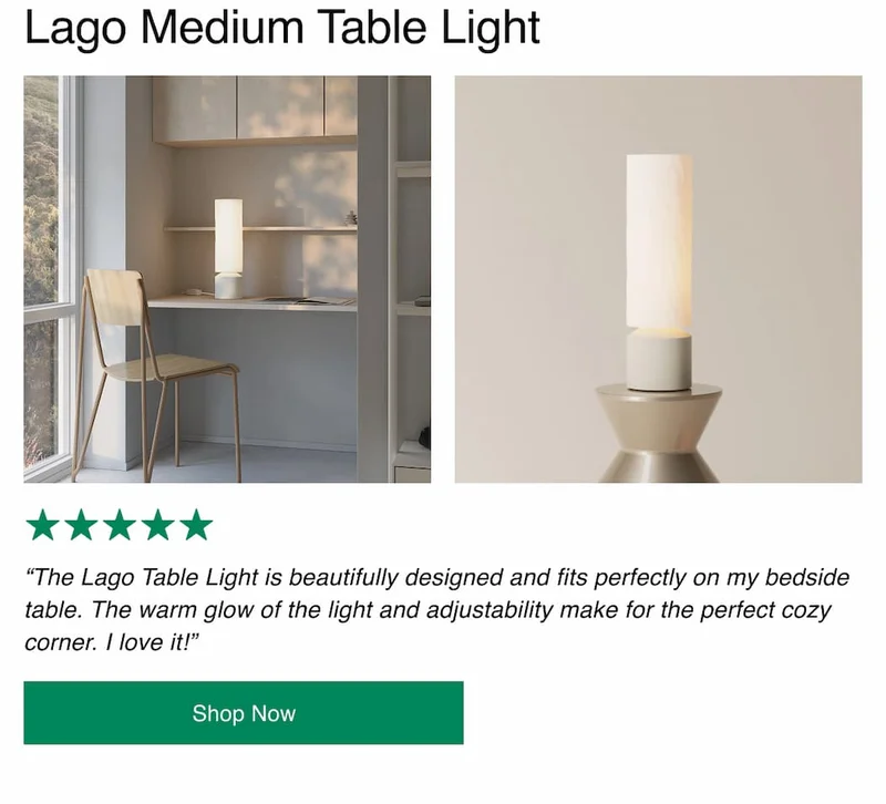Lago Medium Table Light