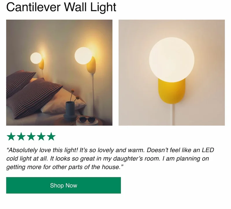 Cantilever Wall Light