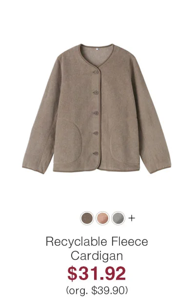 Shop Recyclable Fleece Cardigan