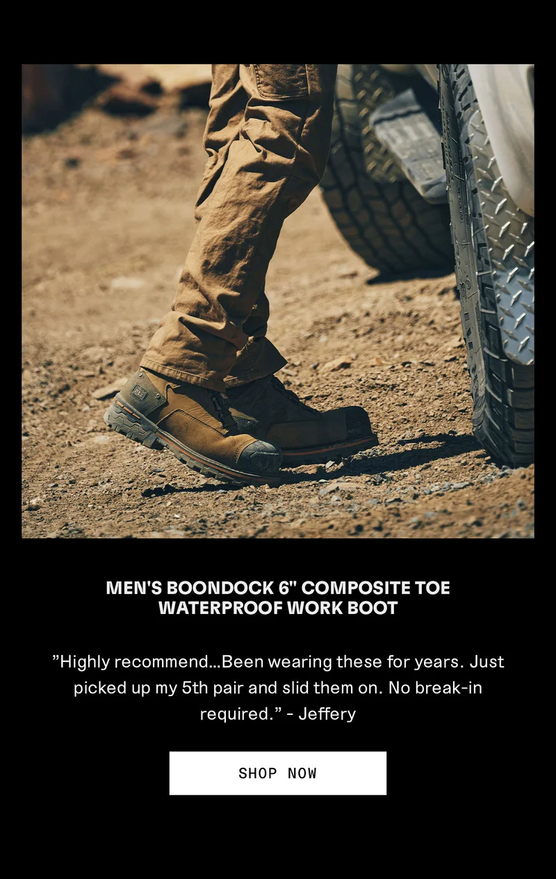 Men's Boondock 6" Composite Toe Waterproof Work Boot.