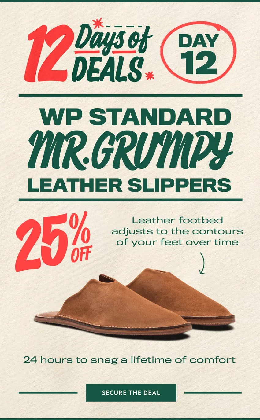 Mr. Grumpy Leather Slippers