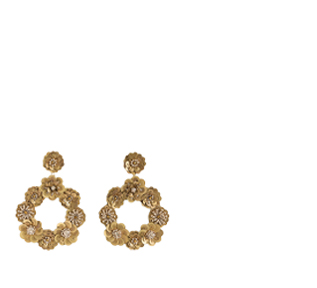 Mega Flower Earrings - Gold
