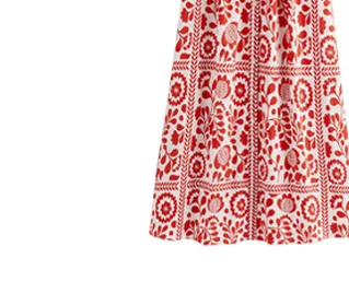 Alexa Maxi Shirt Dress - Rouge, Vine Tile