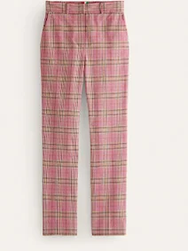 Kew Checked Trousers - Pink Check