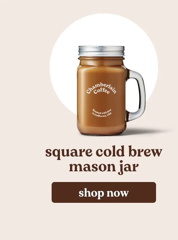 square cold brew mason jar