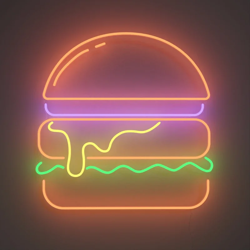 Image of Burger, LED Neon Sign
