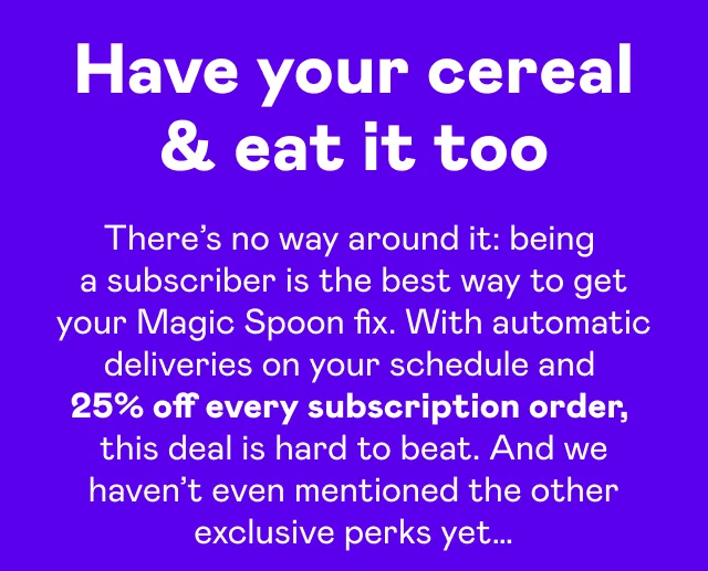 Cereal with benefits