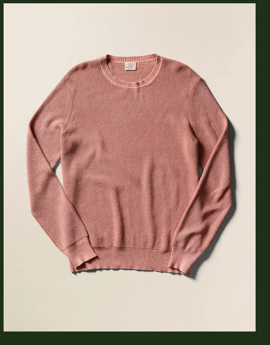 Sunwashed Crewneck Sweater Dusty Sienna
